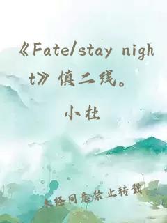 《Fate/stay night》慎二线。